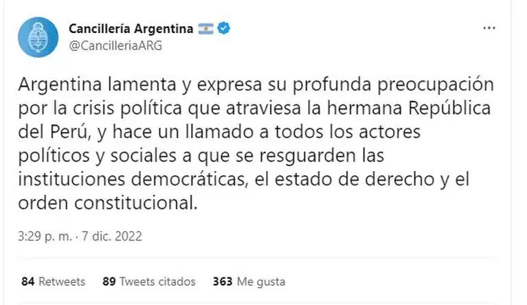 cancillera argentina
